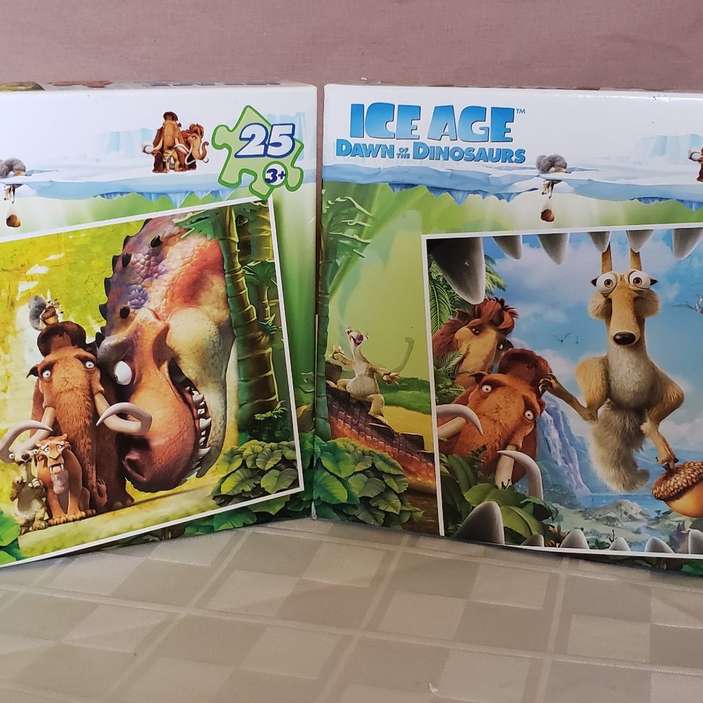 Ice Age Puzzles, Mega Puzzles, Age 3+, Both Puzzles